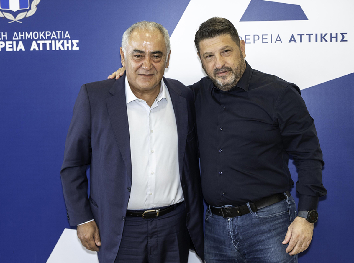 Συνάντηση εργασίας του Προέδρου του Ε.Ε.Α. Γ. Χατζηθεοδοσίου με τον Περιφερειάρχη Αττικής Ν. Χαρδαλιά για τις εκδηλώσεις των 100 χρόνων λειτουργίας του Επιμελητηρίου και την ανάγκη περαιτέρω στήριξης του επιχειρείν