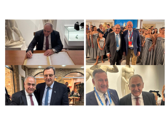 Ο Πρόεδρος του Ε.Ε.Α. στην υπογραφή της Ολυμπιακής Εκεχειρίας και την Τελετή Αφής της Φλόγας